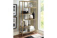 Frankwell Gold Finish Bookcase - Lara Furniture