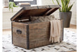 Dartland Distressed Gray Storage Trunk - Lara Furniture