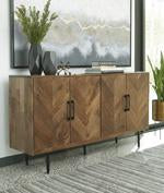Prattville Brown Accent Cabinet - Lara Furniture