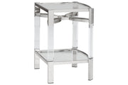 Chaseton Clear/Silver Finish Accent Table - Lara FurnitureTable