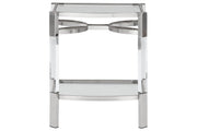 Chaseton Clear/Silver Finish Accent Table - Lara FurnitureTable