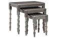 Larkendale Metallic Gray Accent Table (Set of 3) - Lara Furniture