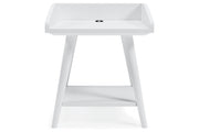 Blariden White Accent Table - Lara FurnitureTable