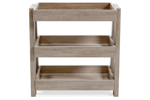Blariden Light Tan Shelf Accent Table - Lara Furniture