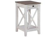 Adalane White/Gray Accent Table - Lara FurnitureTable