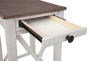 Adalane White/Gray Accent Table - Lara FurnitureTable