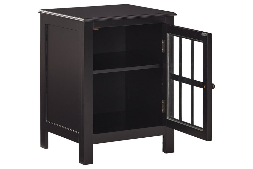 Opelton Black Accent Cabinet - Lara Furniture