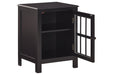 Opelton Black Accent Cabinet - Lara Furniture