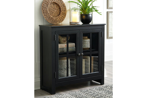 Nalinwood Black Accent Cabinet - Lara Furniture