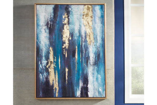Dinorah Teal Blue Wall Art - Lara Furniture