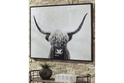 Pancho Black/White Wall Art - Lara Furniture