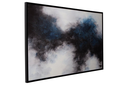 Bellecott Black/White/Blue Wall Art - Lara Furniture