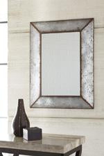 O'Tallay Antique Gray Accent Mirror - Lara Furniture