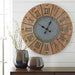 Payson Antique Gray/Natural Wall Clock - Lara Furniture