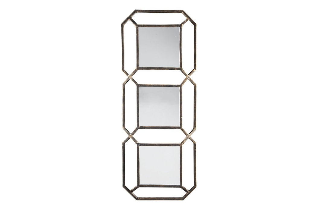 Savane Antique Gold Finish Accent Mirror - Lara Furniture