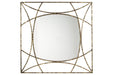 Keita Black/Gold Finish Accent Mirror - Lara Furniture
