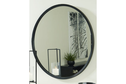 Brocky Black Accent Mirror - Lara Furniture