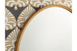 Brocky Gold Finish Accent Mirror - Lara Furniture