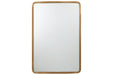 Brocky Gold Finish Accent Mirror - Lara Furniture