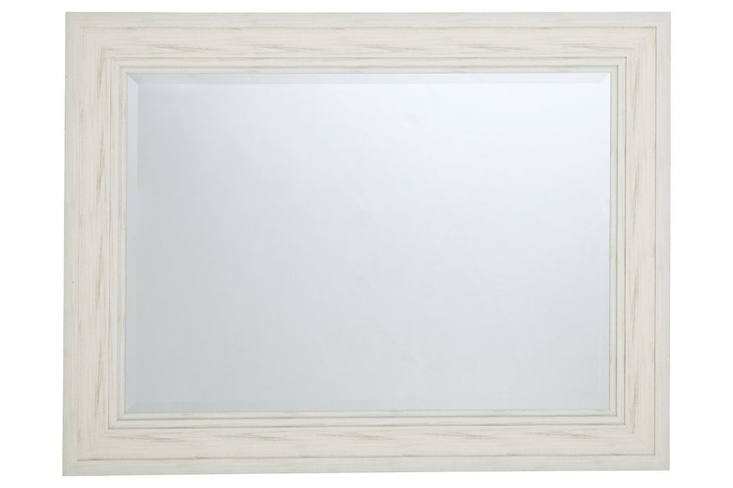 Jacee Antique White Accent Mirror - Lara Furniture