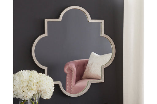 Beaumour Silver Finish Accent Mirror - Lara Furniture