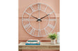 Paquita Antique White Wall Clock - Lara Furniture
