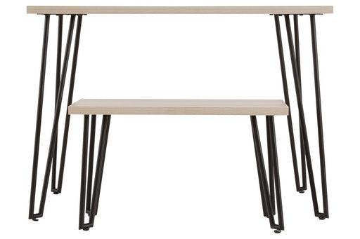 Blariden Brown/Black Desk with Bench - Lara Furniture