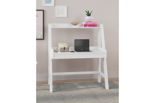 Blariden White Desk with Hutch - Lara Furniture
