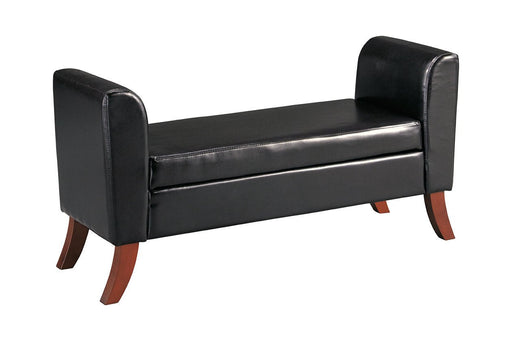 Benches Brown Upholstered Storage Bench - Lara Furniture