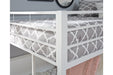 Broshard White Twin over Twin Metal Bunk Bed - Lara Furniture