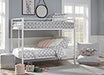 Broshard White Twin over Twin Metal Bunk Bed - Lara Furniture