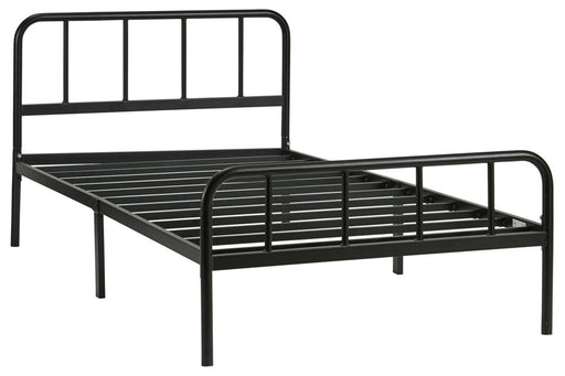 Trentlore Black Twin Platform Bed - Lara Furniture