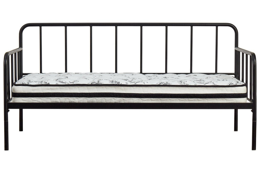 Trentlore Black Twin Metal Day Bed with Platform - Lara Furniture