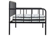 Trentlore Black Twin Metal Day Bed with Platform - Lara Furniture