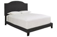 Adelloni Charcoal Queen Upholstered Bed - Lara Furniture