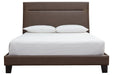 Adelloni Brown King Upholstered Bed - Lara Furniture
