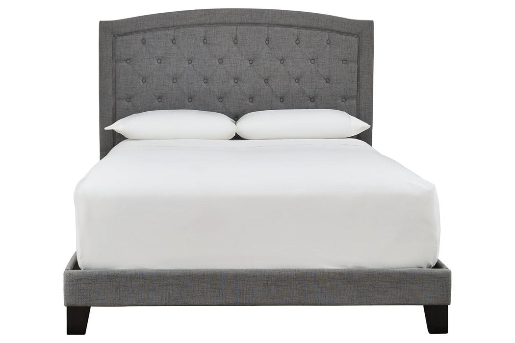 Adelloni Gray Queen Upholstered Bed - Lara Furniture
