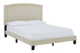 Adelloni Cream Queen Upholstered Bed - Lara Furniture