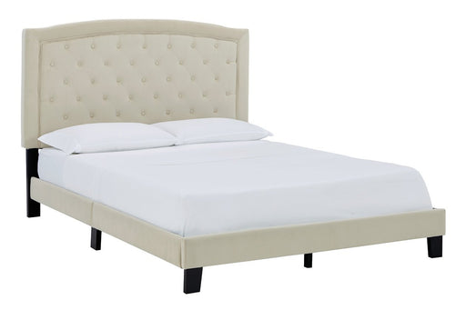 Adelloni Cream King Upholstered Bed - Lara Furniture