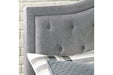 Jerary Gray Queen Upholstered Bed - Lara Furniture