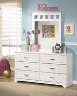 Lulu White Bedroom Mirror - Lara Furniture