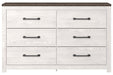 Gerridan White/Gray Dresser - Lara Furniture