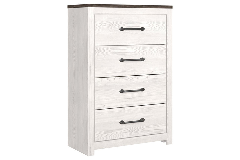 Gerridan White/Gray Chest of Drawers - Lara FurnitureChest