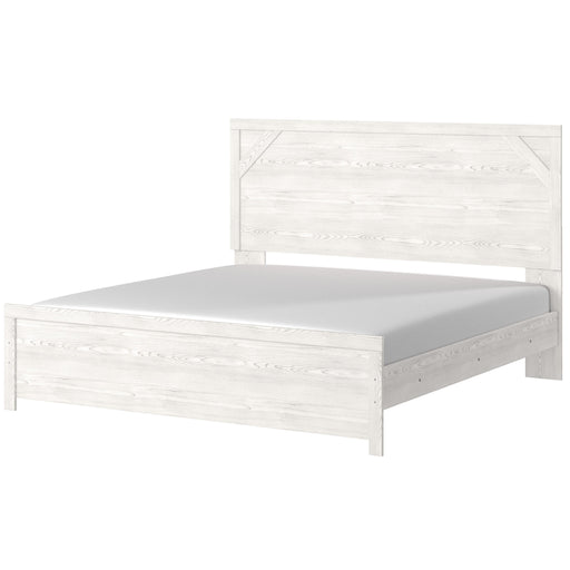 Gerridan White-Gray King Panel Bed - Lara Furniture