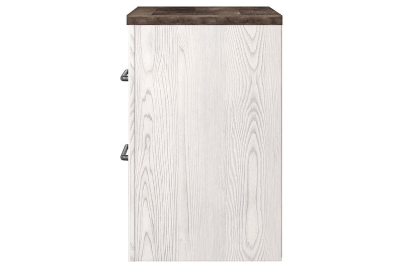 Gerridan White/Gray Nightstand - Lara FurnitureNightstand