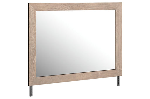 Senniberg Light Brown/White Bedroom Mirror - Lara Furniture