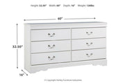 Anarasia White Dresser - Lara FurnitureDresser