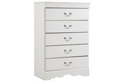 Anarasia White Chest of Drawers - Lara FurnitureChest