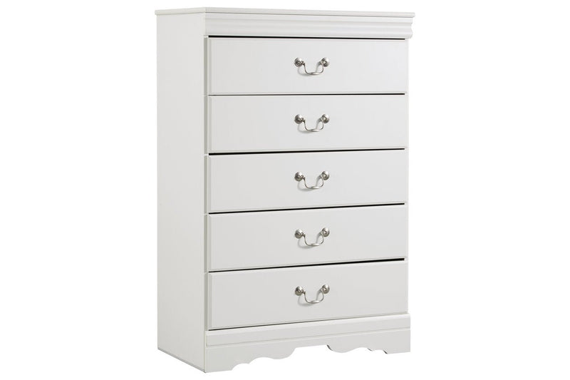 Anarasia White Chest of Drawers - Lara FurnitureChest