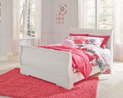Anarasia White Full Sleigh Bed - Lara Furniture